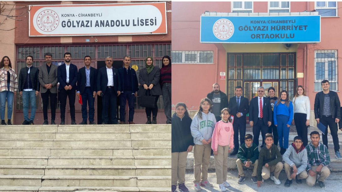 İlçe Milli Eğitim Müdürümüz Mehmet SARITAŞ Gölyazı Merkez İlkokulu, Gölyazı Hürriyet Ortaokulu ve Gölyazı Anadolu Lisesini Ziyaret Etti